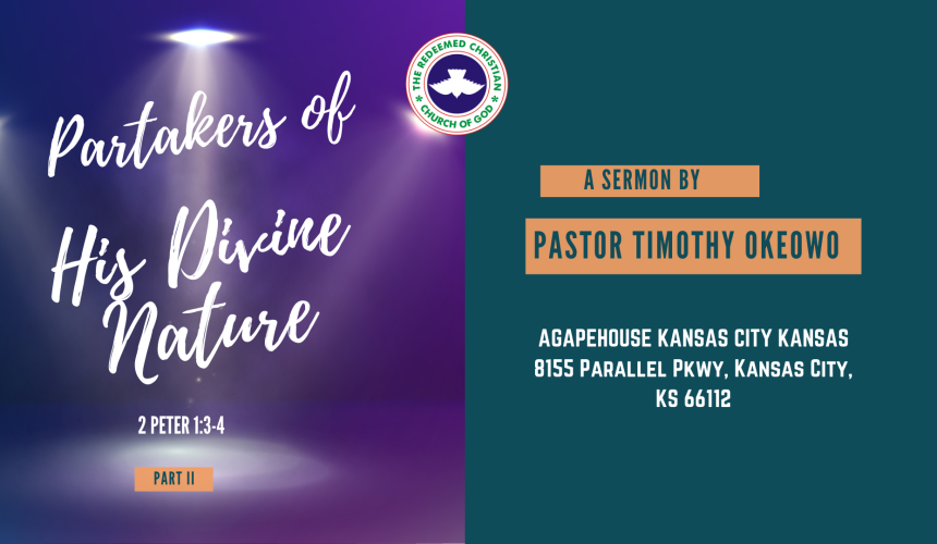 Partakers of HIS DIVINE nature -Part 2